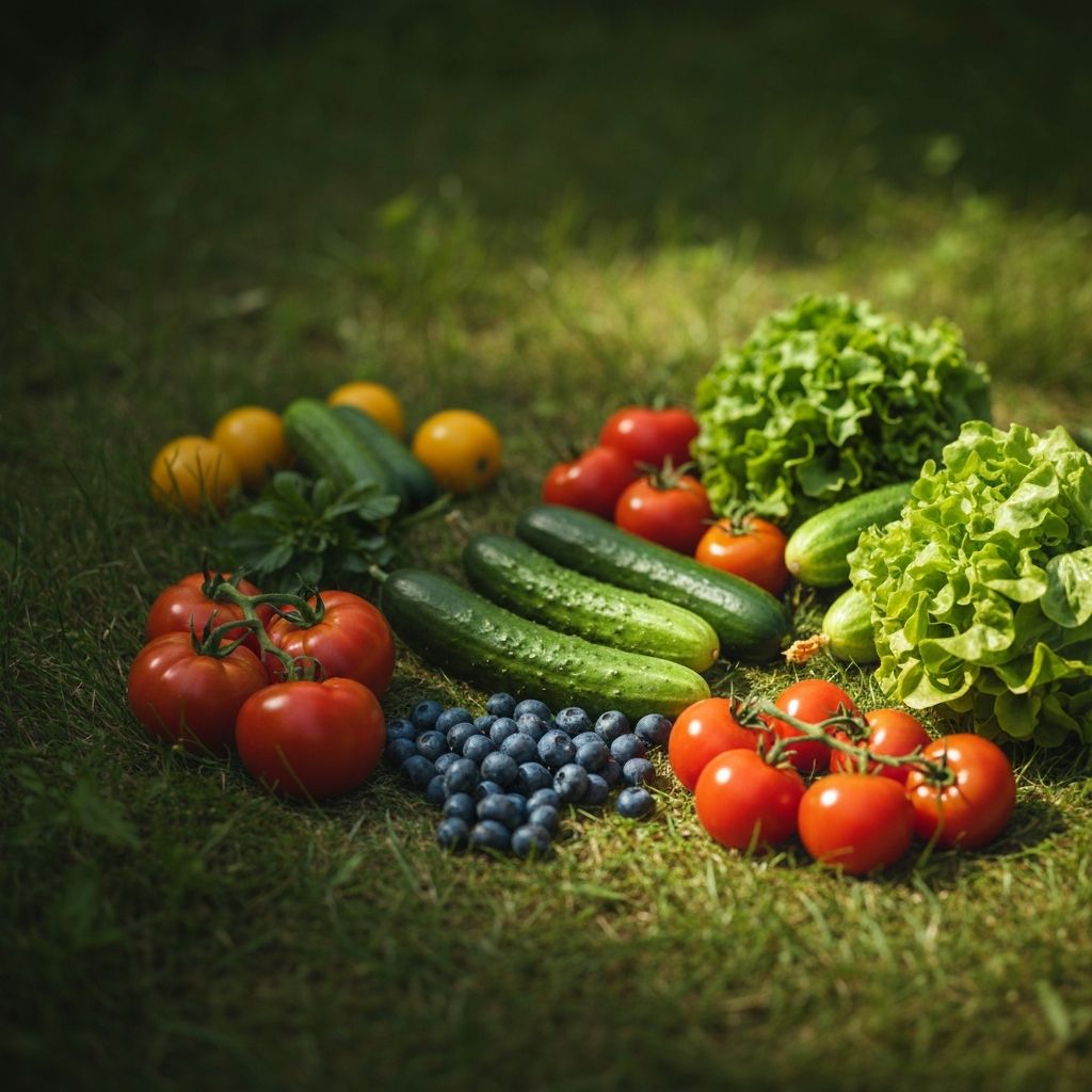 Fresh natural produce and wellness concept